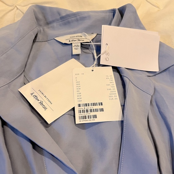 &Other Stories Blue Asymmetrical Dress Euro Size 38 - Picture 3 of 3